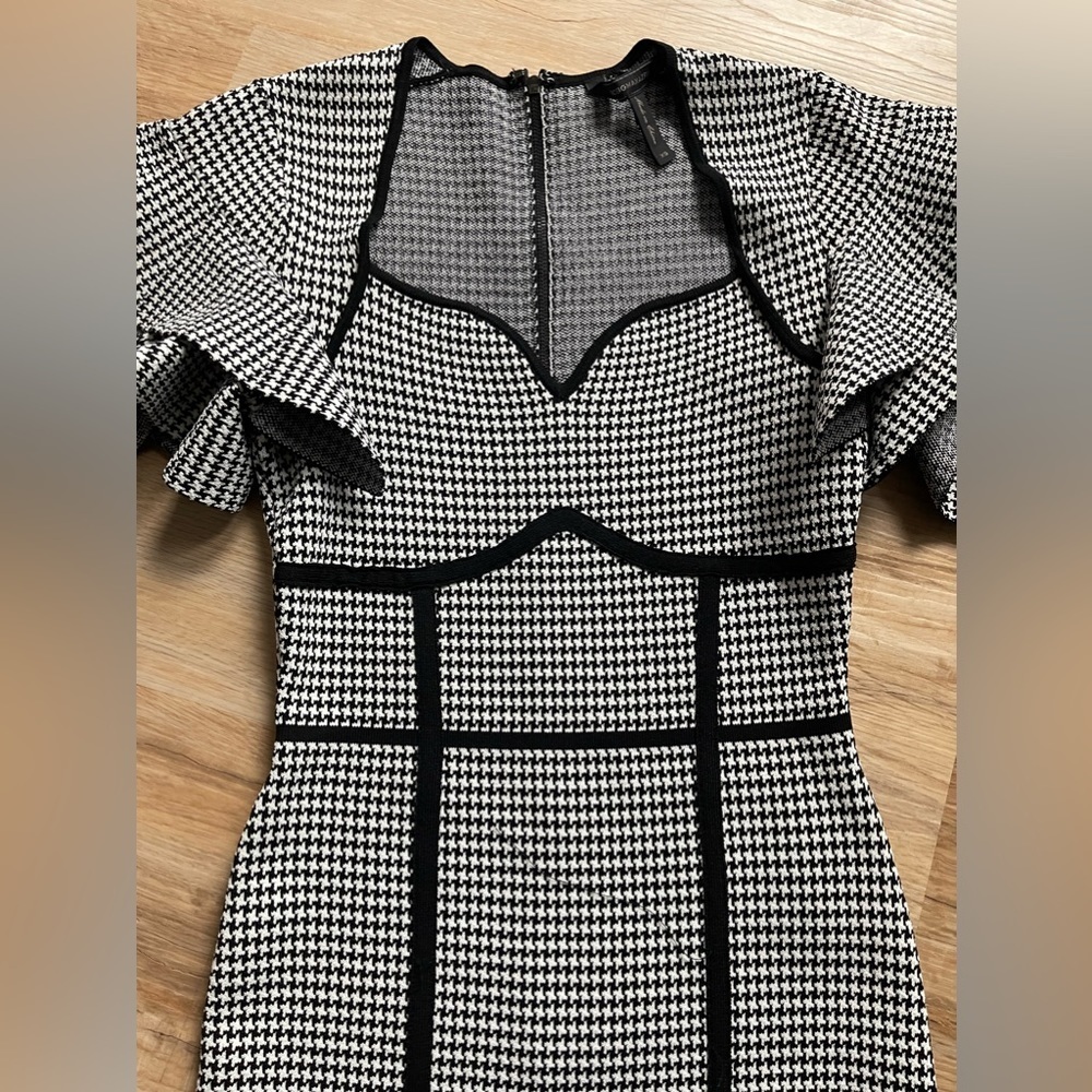 Bcbgmaxazaria Structured Houndstooth Jacquard She… - image 6